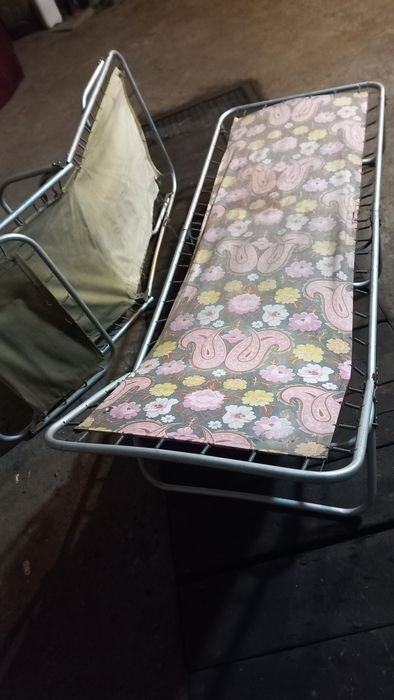 Раскладушки ссср, алюминиевые 2шт.