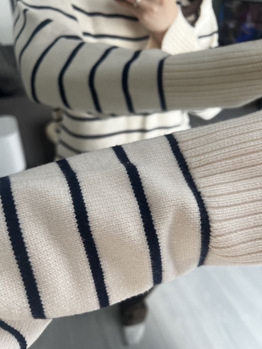 Zara джемпер светр в смужку