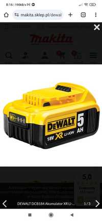 Akumulator DeWalt 5Ah 18V Xr Nowy