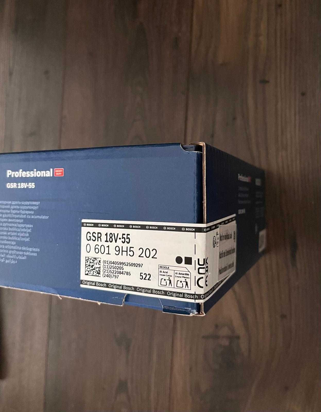 Wiertarko-wkrętarka akumulatorowa GSR 18V-55 BOSCH Professional