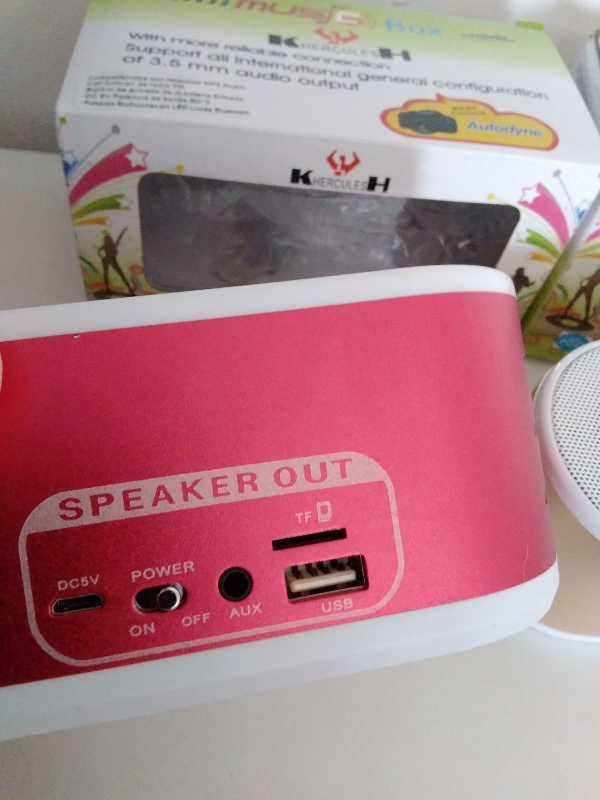 Electrónica: Colunas MP3 USB música bom som (dourado ou rosa)