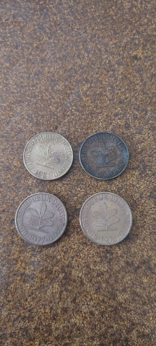 4 x Moneta 10 Pfennig z 1971,1977,1980,1981 roku.NRD