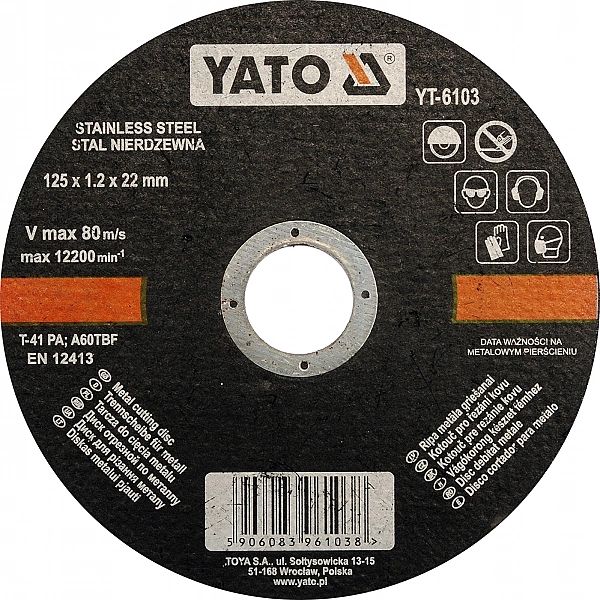 Tarcza Do Cięcia Metalu I Stali 125Mm 6103 Yato #