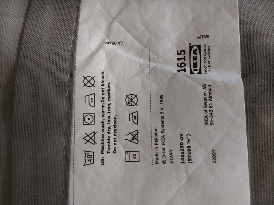 Шторы Ikea Икеа  серые 145*250см