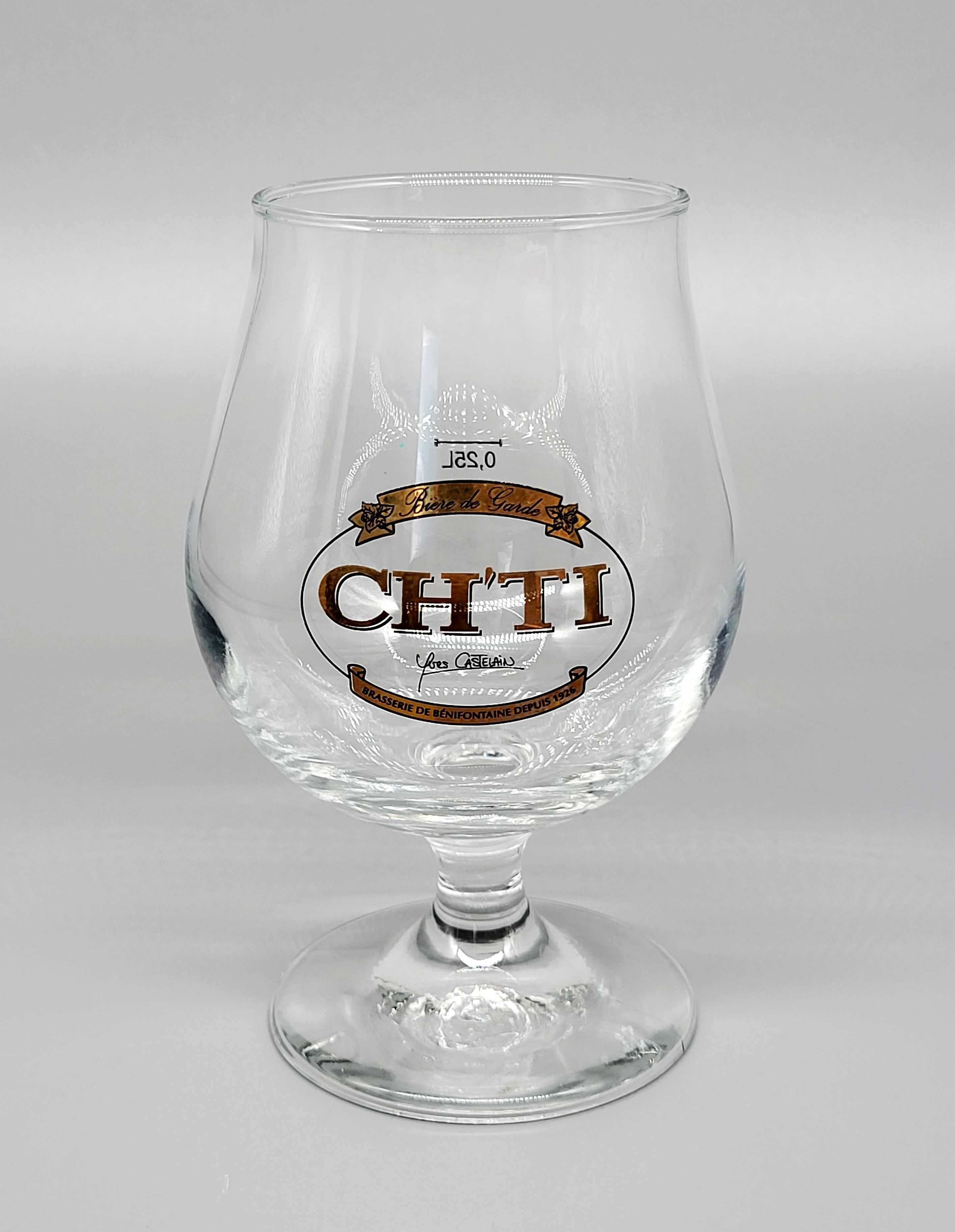 Zestaw szklanek CH'TI do piwa 6szt 0,25L Francja vintage