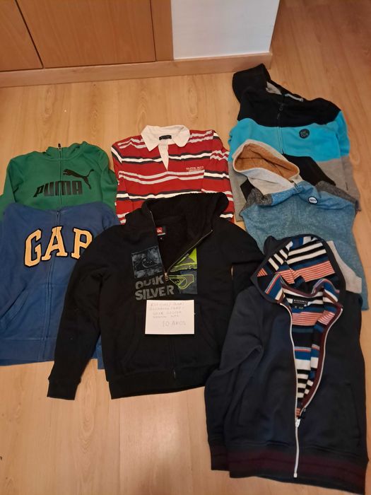 7 Hoodies/Sweatshirt, 10 anos podem ser vendidos em separado – Marcas