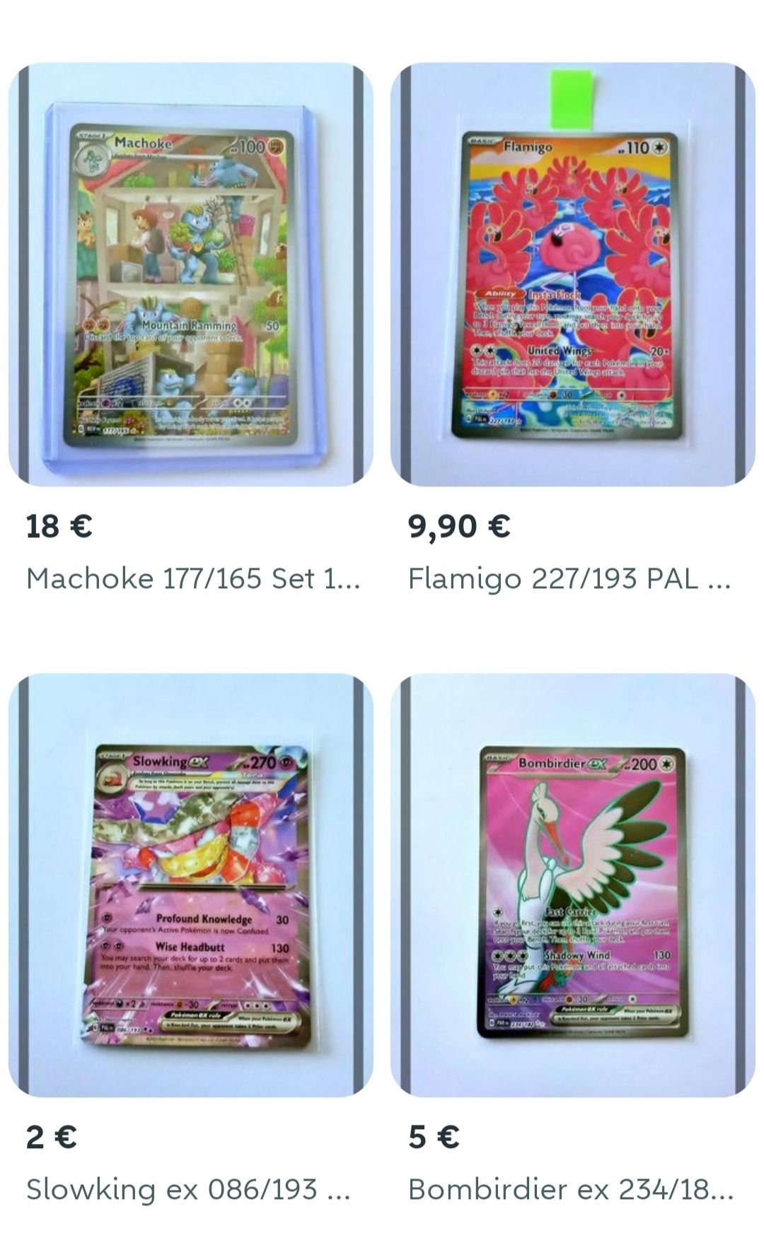 ANÚNCIO 2 Cartas Pokémon FULL ARTS Preços nas fotos NOVAS e ORIGINAIS!