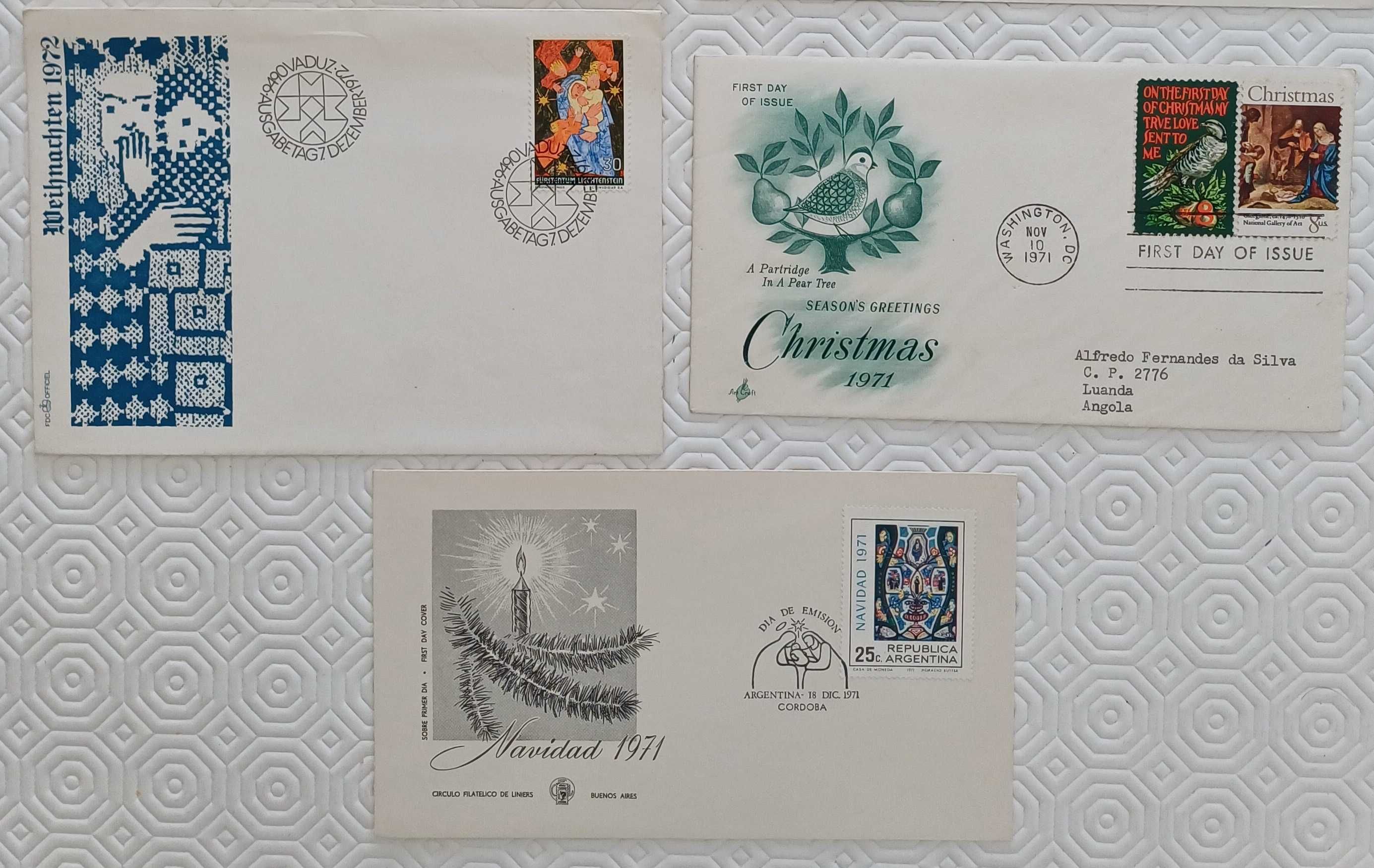 Filatelia - Lote de 7 FDC – Tema Natal