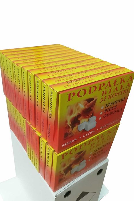 Podpałka do Grilla i Kominka - 32 szt. Biała Kostka x 24 op. hurtownia