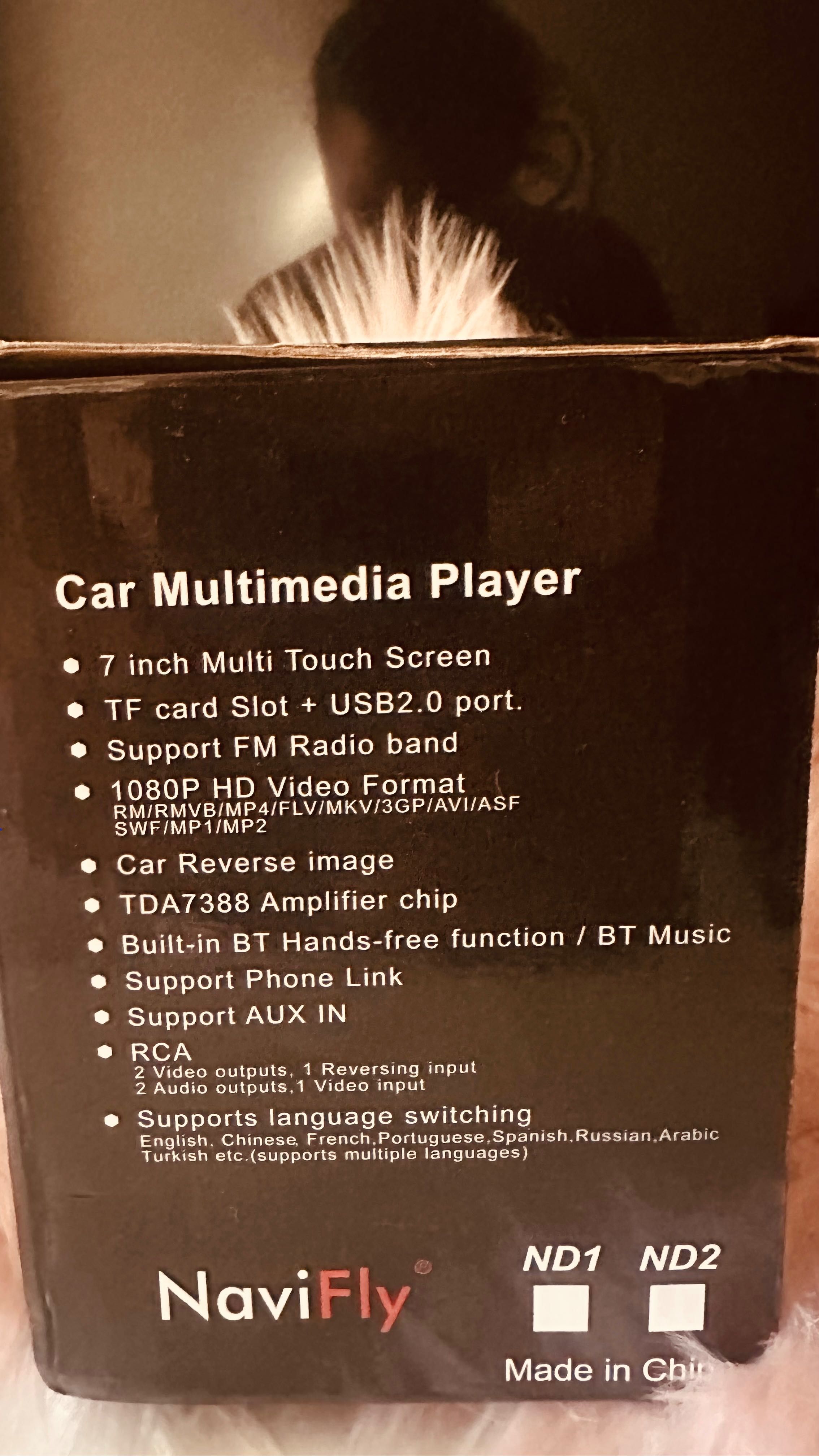 Rádio carro c câmera traseira e comando