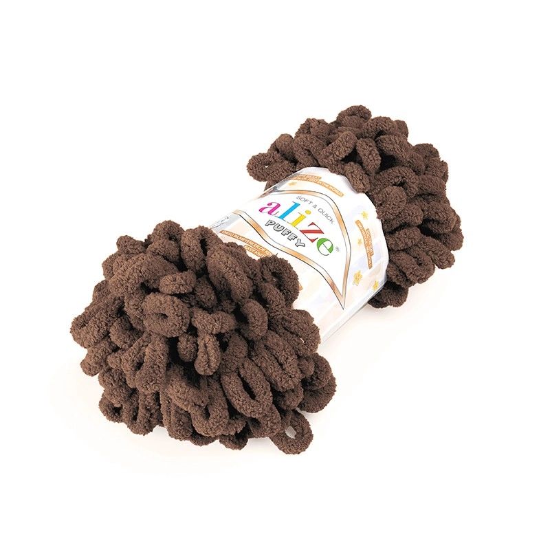 Włóczka dziecięca Alize Puffy nr 321 brązowy