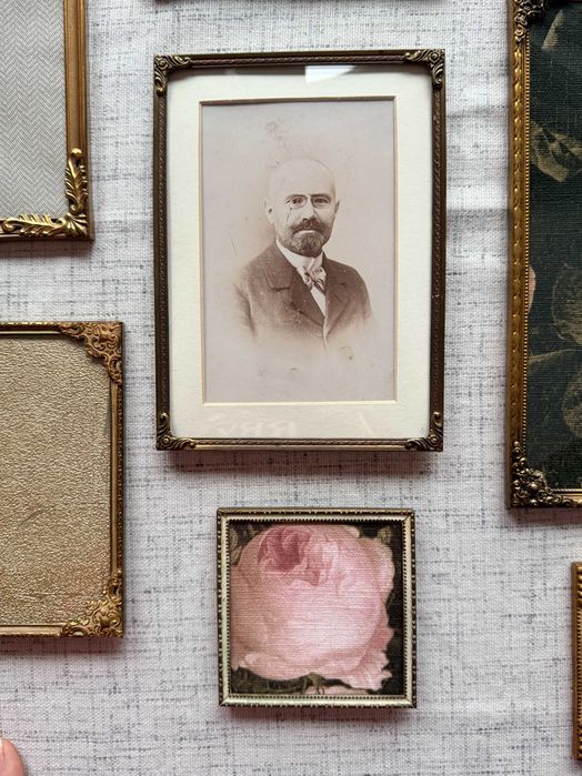 Metalowa ramka na zdjęcie nr 14 Rama. Oprawa. Stare zdjęcie. Vintage.