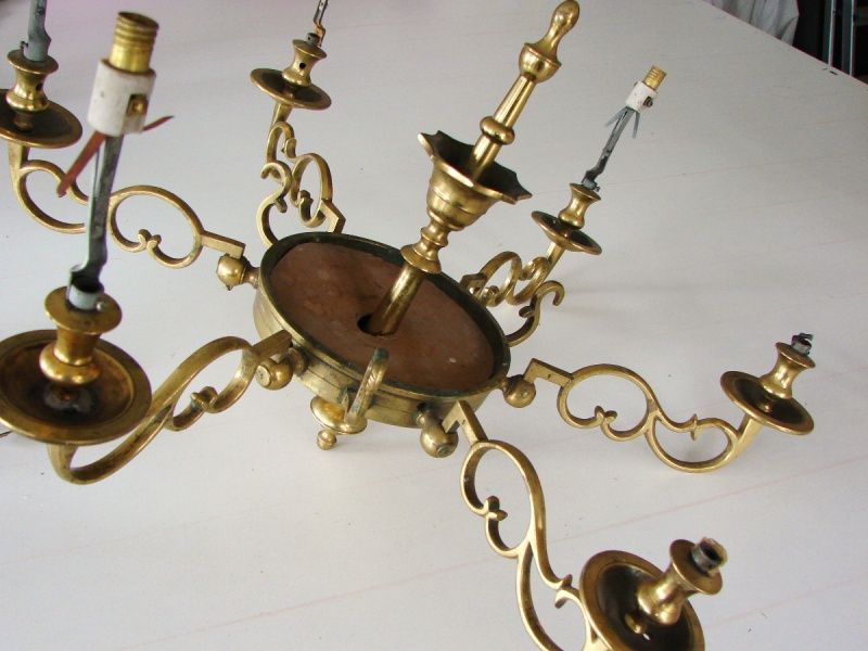 Dla koneserów !! żyrandol/lampa 6 ramion z brązu