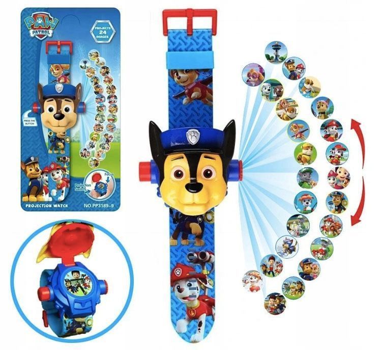 Psi Patrol Zegarek Cyfrowy Dla Dzieci Z Projektorem 3D Chase 24 Obrazy