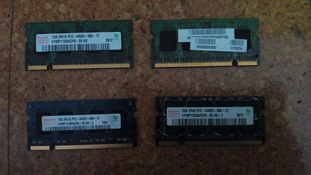 Lote memorias portatil ddr2 1gb 2gb ou troco