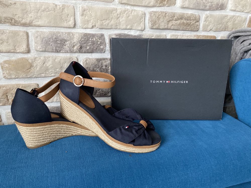 Espadryle granatowe tommy Hilfiger