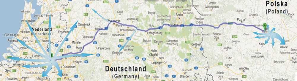 Busy do Niemiec, Holandii, Belgii - Przewóz osób