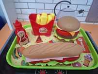 Brinquedos cozinha hambúrguer/cachorro