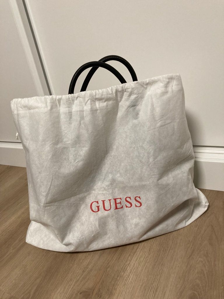 Mala da Guess castanho, preto e branco