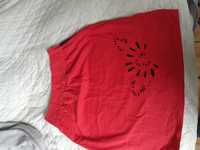 Czerwona spódnica 36, spódnica gruba, bawełniana