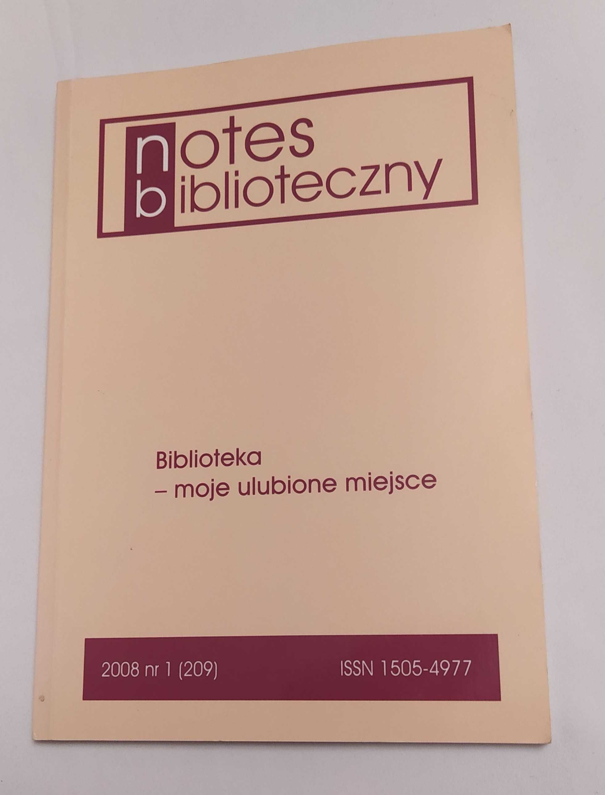 NOTES BIBLIOTECZNY Biblioteka – moje ulubione miejsce