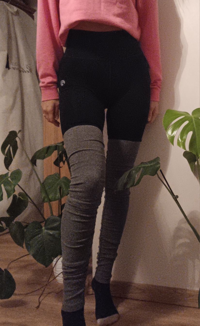 Legginsy oceans apart S czarno szare