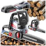Piła Łańcuchowa Akumulatorowa 25CM 20V 2Ah Zbiornik Oleju POWERWORKS