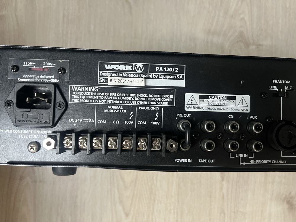 Wzmacniacz Work Pro W PA 120/2