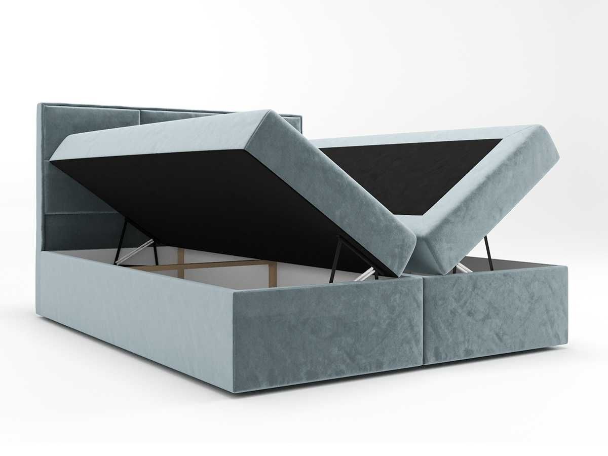 Łóżko Boxspring Kontynentalne + Materace Bonell + Pojemniki GALAXY