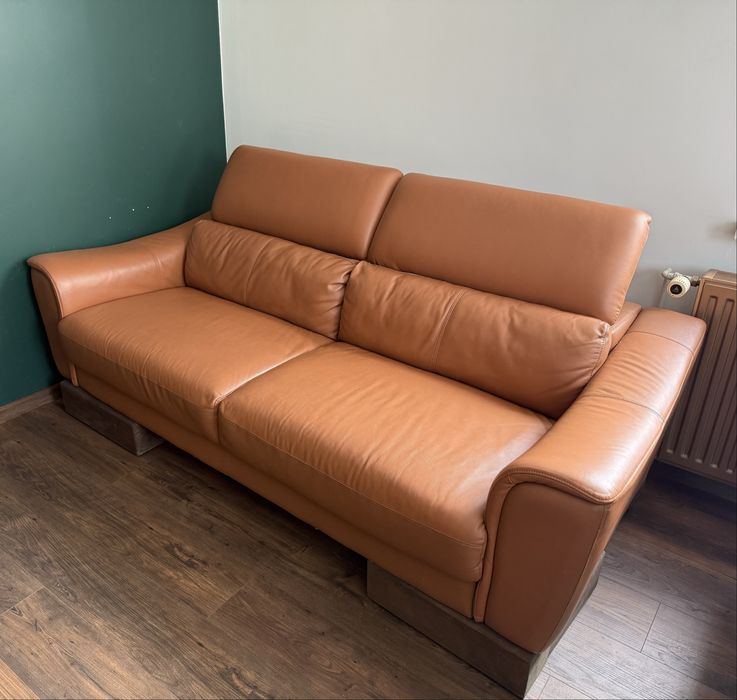 Kanapa sofa skórzana 3 osobowa 203 cm