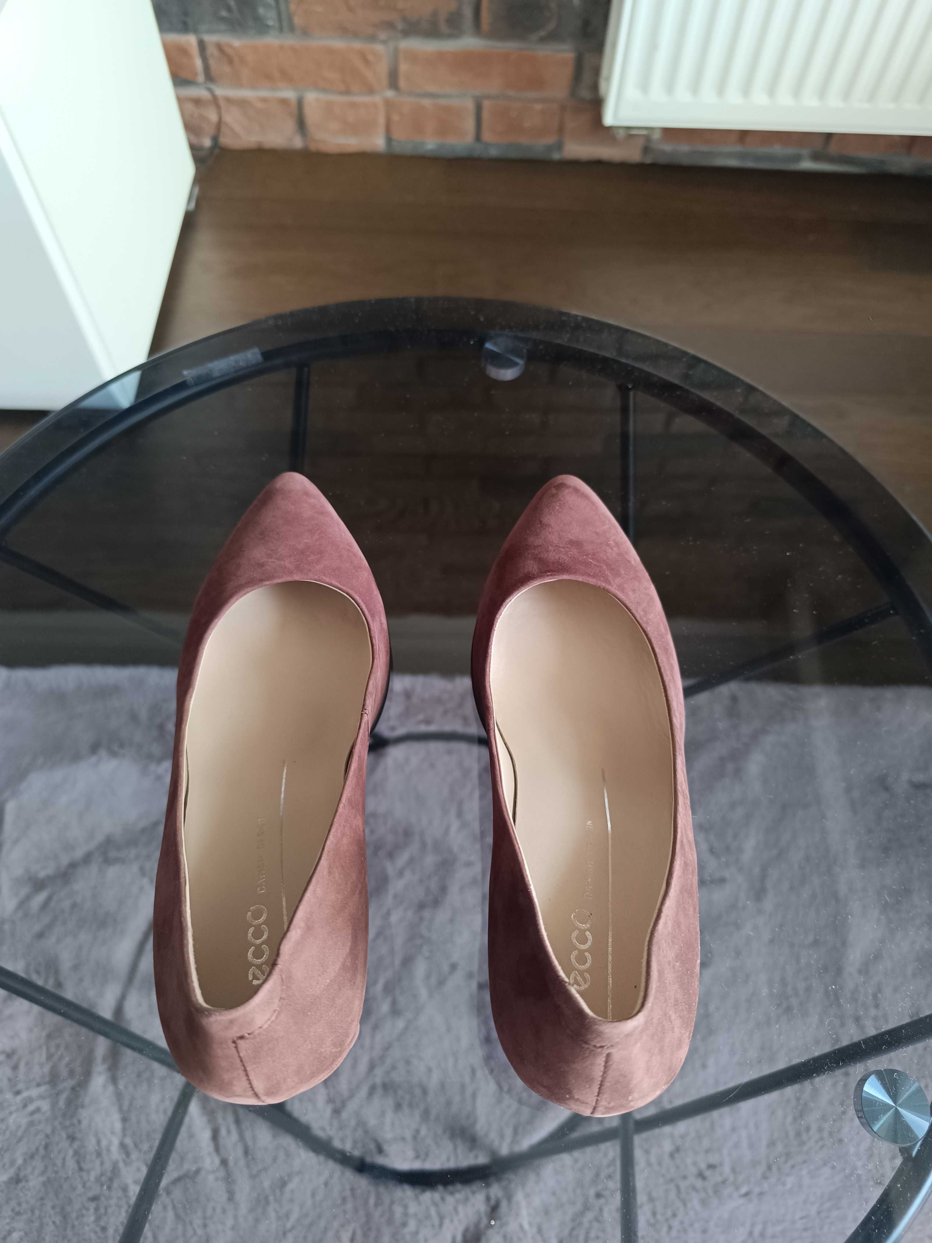 Ecco Shape Pointy Sleek - Czółenka - brązowy 36 nowe