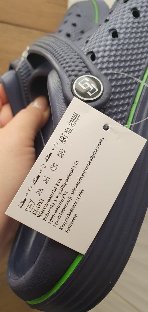 Klapki laczki krokodylki a'la crocs sunlanse 47 granatowe