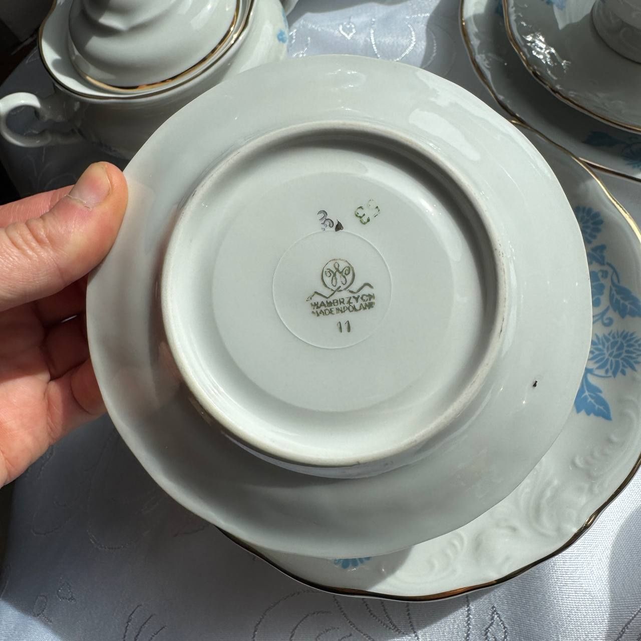 Serwis kawowo-śniadaniowy Wałbrzych Fryderyka Porcelana PRL