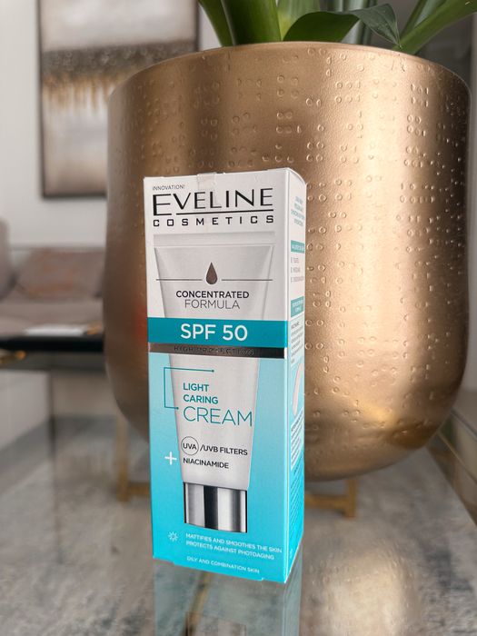 Eveline krem Spf 50 filtr nowy + niwcynamid