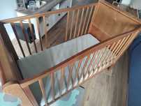 WOODIES Łóżeczko Noble Cot 120x60 + materac HIGH PREMIUM + GRATISY