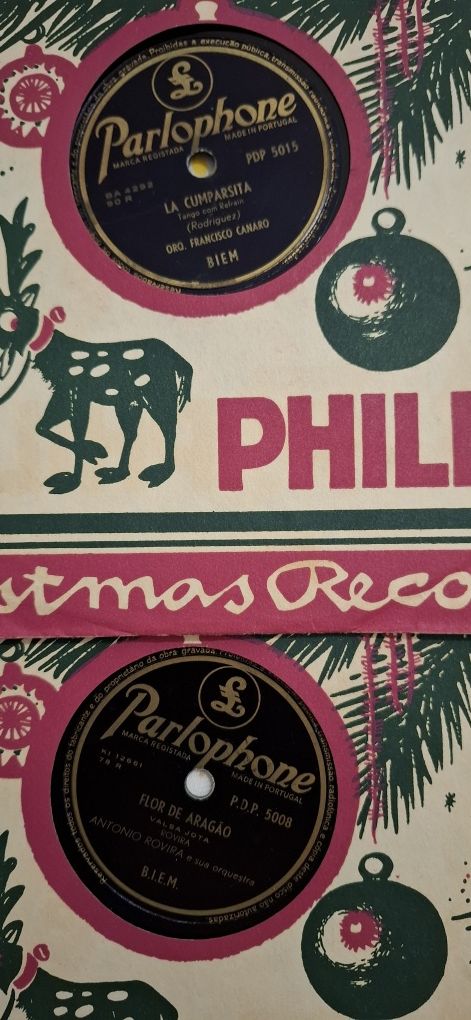 Discos antigos com capa oferta de natal