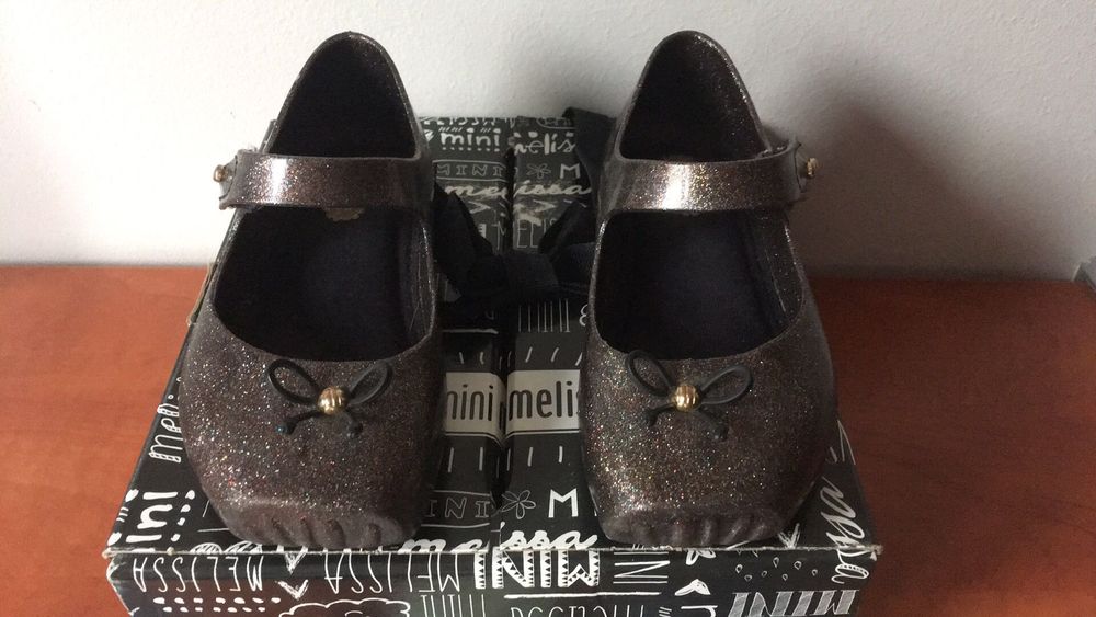 Pachnące buty Melissa Ballet - brokatowe Baleriny Dziecięce rozm 24
