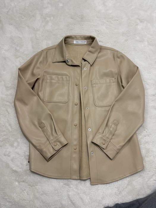 Сорочка куртка з екошкіри Zara