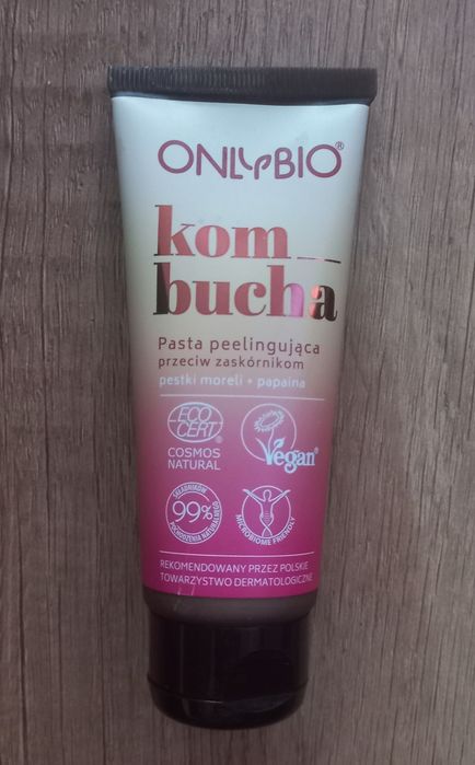 Onlybio kambucha peelingujaca pasta zaskórniki trądzik vegan