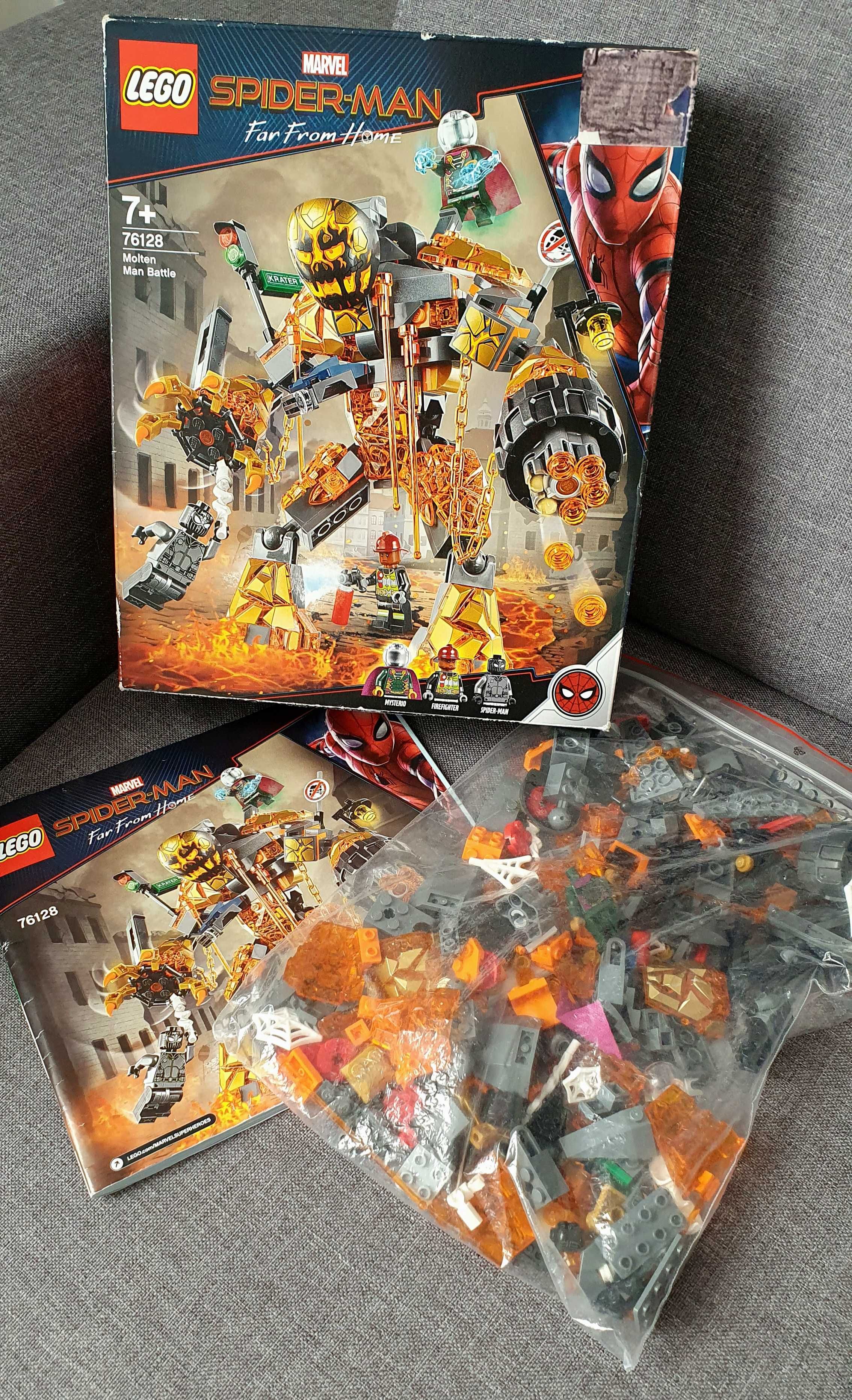 Klocki LEGO 76128 Spider Man Bitwa z Molten Manem - ZESTAW KOMPLETNY