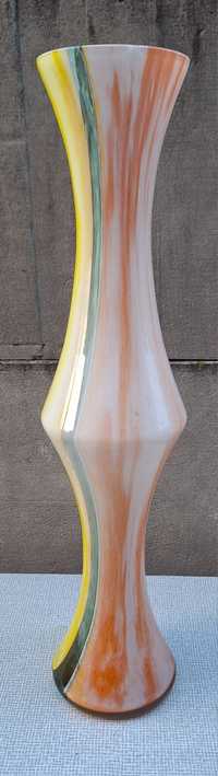 Szkło kolorowe PRL Duży wazon