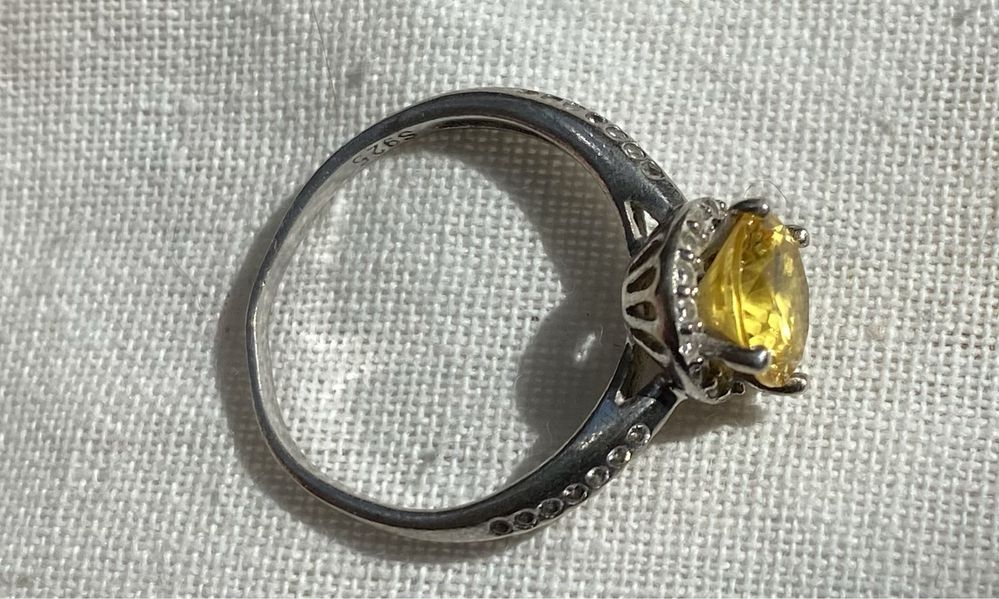 Кольцо с цитрином серебро серебрянное цитрін срібне  каблучка