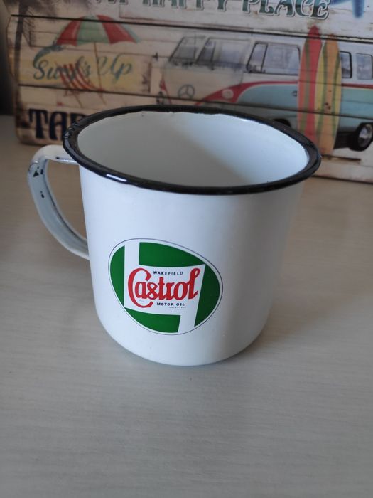 Caneca esmaltada, Castrol Motor Oil