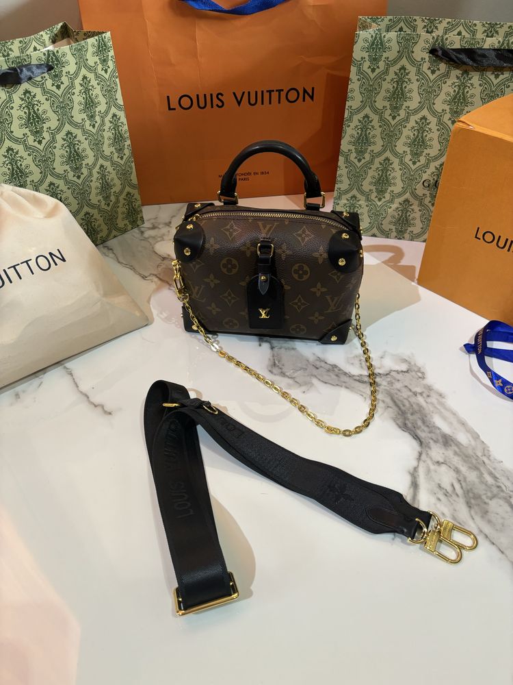 Torebka Louis Vuitton Petite Malle skora naturalna