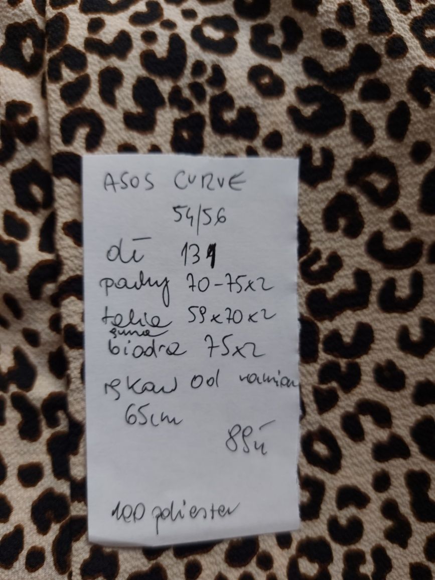 Asos sukienka panterka midi r 54 56