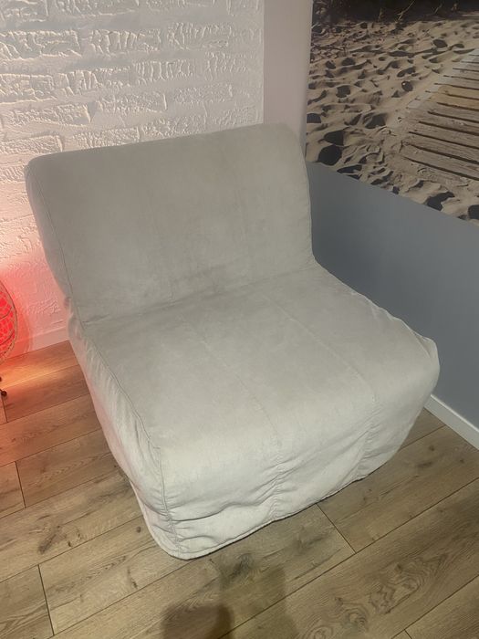 Fotel rozkladany ikea Lycksele jasny beż do spania