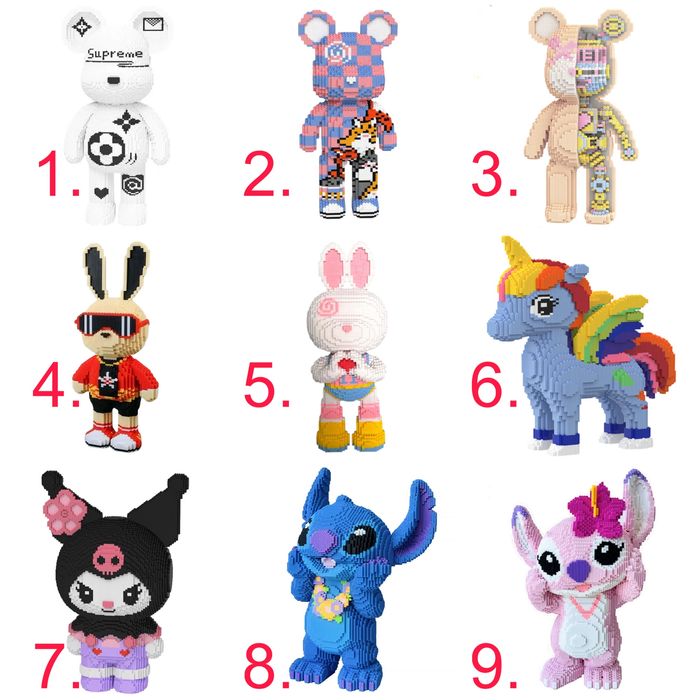 Конструктор Magic Blocks в асортименті Стіч,Bearbrick,Marvel,DC,Наруто