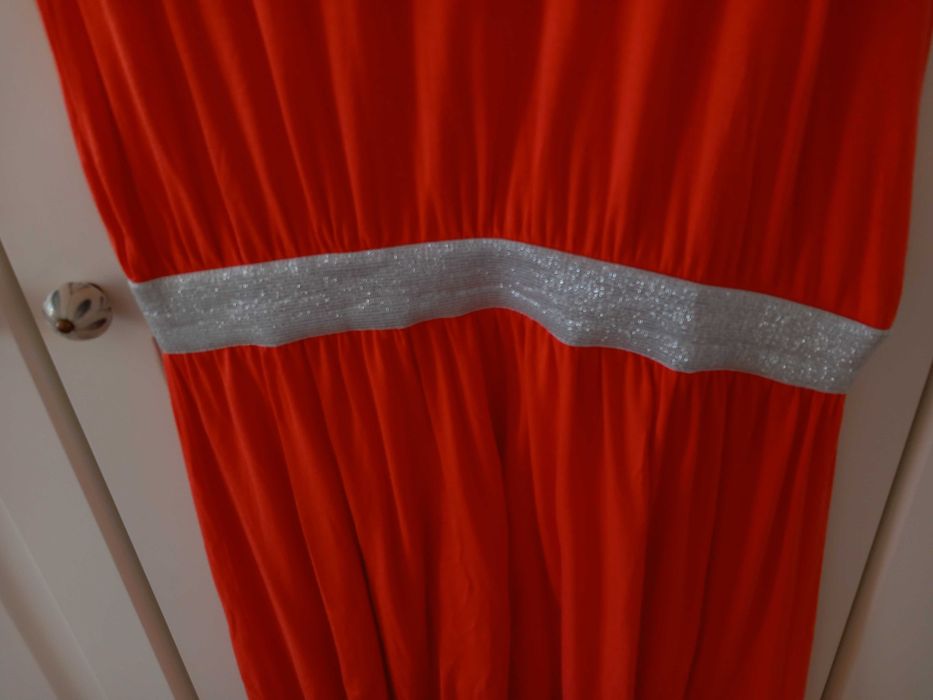 Vestido Verão coral e prateado tamanho 14 anos DKNY