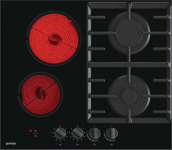 Płyta Gazowo Elektryczna GCE691BSC Gorenje szer. 60cm Ruszta Żeliwne