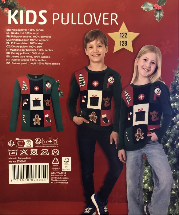 Bluzki i sweterki ŚWIĄTECZNE dziecięce. Dużo rozmiarów.